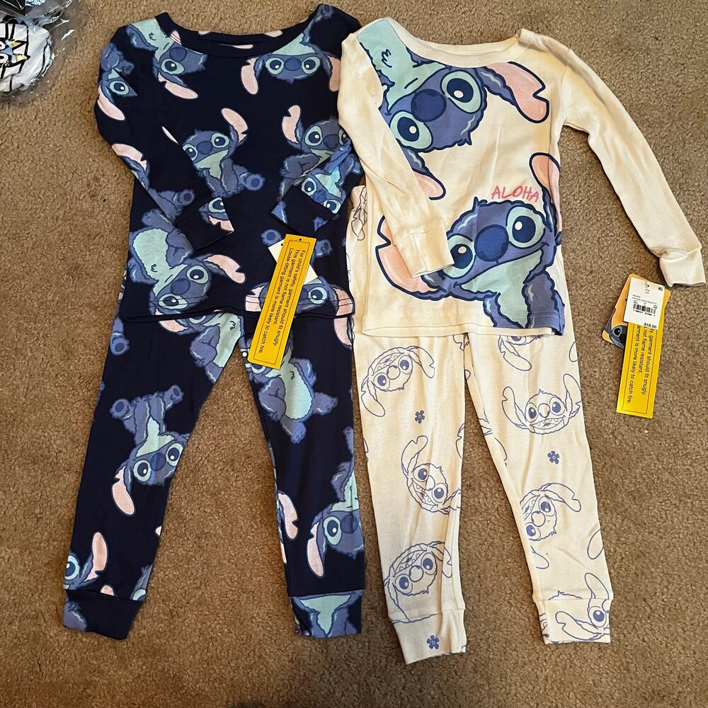 3T Stitch Pajama 2 Sets For Girls or Boys NWT